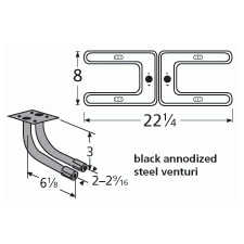 Broil Mate H Shape Stainless Steel Twin Burner & Venture Kit-18202-78202