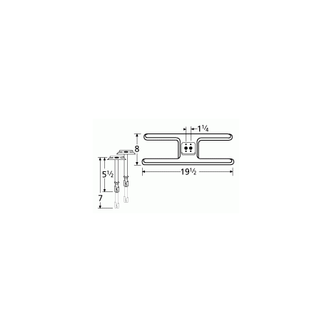 Sterling H Shape Twin SS Burner & Venture Kit-10602-70301
