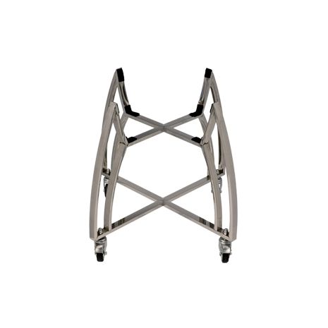 Saffire 23" 304 Stainless Steel Cart with Platinum Shelves